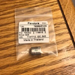 "To my love, from me" Pandora charm